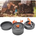 thumbnail image 2 of Yazoeia Camping Cookware Set,6Pcs Outdoor Cookware Setstainless Steel Cookware Set Compact Cooking Sets for Camping Mess Kit Picnic Hiking Travel CJB12-27564, 2 of 9