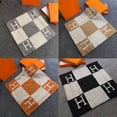 thumbnail image 1 of 45x45cm H Letter Wool Pillow Cover for Bed Sofa Airplane, 1 of 3