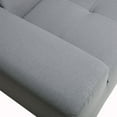 thumbnail image 4 of Deko Living 4 Place Seating  Gray Compressed Foam Sectional Sofa and Ottoman Set, 4 of 14