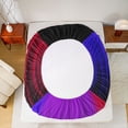 thumbnail image 5 of jejeloiu Geometric Stripes Pattern Twin Sheet Sets,Purple Red Black Bedding For Men Women 3pcs, 5 of 7