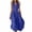 #0370-Blue, variant on Women's Maxi Dresses Sleeveless Collared Button Front Dresses Casual Errands Soft Breathable A Line Casual Dresses Gift