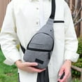 thumbnail image 7 of Sling Crossbody Bags, Chest Pack with External Usb Charging Earphone Hole, Crossbody Sling Bag for Travel Outdoor Hiking, Multipurpose, Gray, 7 of 7