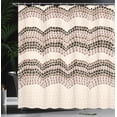 thumbnail image 3 of Ambesonne Tiles Shower Curtain, Antique Roman Retro Pattern, 69"Wx84"L, Brown Beige, 3 of 4