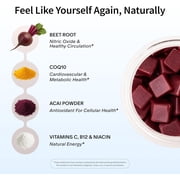 Snap Supplements Beet Chews - Energy Beetroot 60 Soft Chews