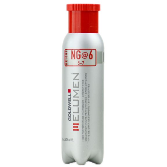 Goldwell Elumen High-Performance Haircolor (6.7 oz), NG @ 6, Natural Gold, Level 6, Pack of 1 w/ Sleek Teasing Comb