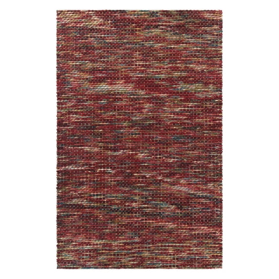 Hand-Woven Contemporary Wool Rug 7'9x10'6 Red/Multi