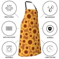 thumbnail image 5 of Kdxio Brown Wood Grain Sunflower A Apron with Pockets Adjustable Kitchen Aprons for Men Women Waterproof Aprons for Cooking,Drawing,Crafting, Baking Household Cleaning, 5 of 8