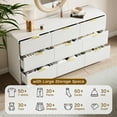 thumbnail image 2 of Furniway Fluted Large 9-Drawer White Dresser, 63"W, 2 of 7
