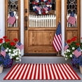 thumbnail image 2 of Patriotic Floor Mat Style A, 4th of July Decorations Printed Crystal Velvet Rug for Entry Bath Kitchen, 2 of 6
