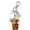 F, variant on Highland Bull Monthly Keychain, Stainless Steel Inspirational Jewelry, Quiet Strength Reminder, Birthday Gift for Men, Anniversary, Cow Lover