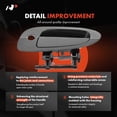 thumbnail image 3 of A-Premium Front Left Driver Side Exterior Door Handle with Keyhole Compatible with Nissan Altima 2002 2003 2004 2005 2006, Smoke Gray K11, Replace# 80607-8J009-K11, 80607-8J009, 3 of 6