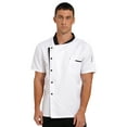 thumbnail image 2 of Doomiva Unisex Chef Coat Pressional Hotel Kitchen Chef Jacket Men Women Restaurant Canteen Working Uniform 03-White 3XL, 2 of 7