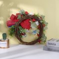 thumbnail image 4 of 4th of July Front Door Wreath,Independence Day Memorial Day Flag Day Hanging Decoration,Red Blue White American Flag Artificial Wreath, 4 of 6