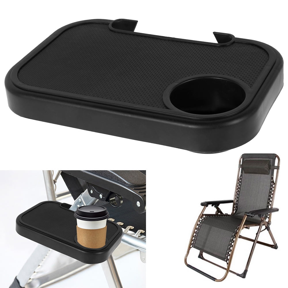 Clip-on Chair Table Tray Cup Holder for Leisure Chair Zero Gravity Lounge 2# 
