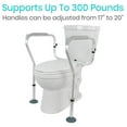 thumbnail image 5 of Toilet Safety Rails for Seniors - Adjustable Grab Bars for Toilet - Toilet Safety Frame - Toilet Assistance for Elderly & Disabled - Toilet Seat with Handles - Bathroom Assist Bar Support Aid, 5 of 9