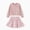 Light Pink, variant on PatPat Outfit Set Heart Graphic Long Sleeve Top and Houndstooth Skirt Set 2 Piece Kids Clothes 4-12Y