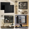 thumbnail image 6 of HOMCOM 5-Tier Display Cabinet, Wall-Mounted Glass Door Cabinet with 4 Adjustable Shelves, Black, 6 of 9