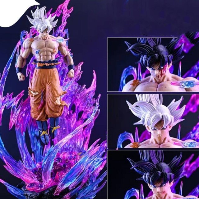 53cm Anime Dragon Ball Son Goku Vegetto Super Saisuperb Ultra Instinct Migatte No Goku'I Figura Butter PVC Figuras de acción Juguetes Cumpleañoszhangyuxiang zhangyuxiang unisex