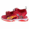 thumbnail image 4 of Disney Cars Boys Lightning McQueen Hook and Loop Sport Sandals – Open Toe (Toddler / Kids), Red, Size: 9, 4 of 7