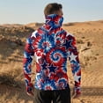 thumbnail image 4 of Mens Uv Protection Shirts Lightweight Sun Hoodies with Face Mask Outdoor Hiking Swimming Fishing, 4 of 9