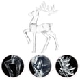 thumbnail image 5 of Acrylic Christmas Reindeer Ornament Holiday Party Deer Figurine Desk Deer Statue, 5 of 6