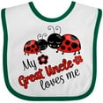 thumbnail image 3 of Inktastic My Great Uncle Loves Me with Cute Ladybugs Boys or Girls Baby Bib, 3 of 4