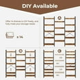 thumbnail image 7 of Garvee Bookshelf 5 Tiers, Triple Bookcase with Open Display Shelves, Industrial Wide Bookshelf with Metal Frame for Living Room, Office, 7 of 7