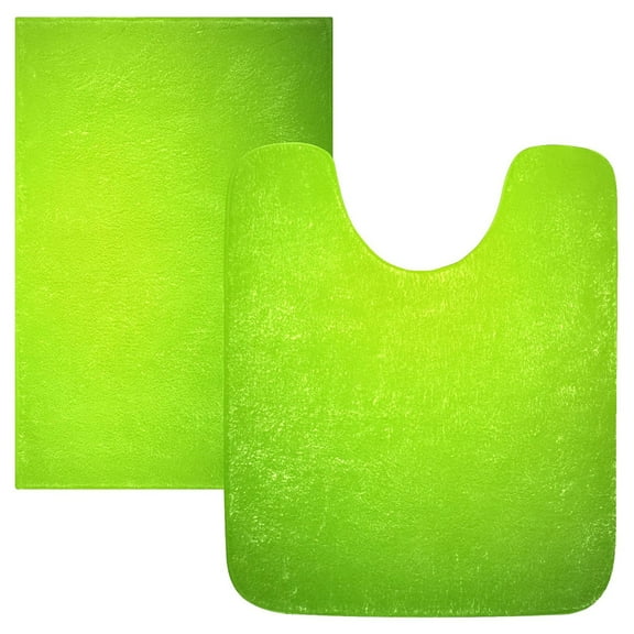 IAUYY 24x16 Inch Bath Mat Thick Soft Plush Shower Mat TPR Backing Material Non Slip Bath Mats for Bathroom for Tub Shower Hotel Lime Green Background