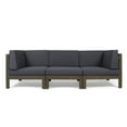 thumbnail image 2 of Frankie Outdoor Acacia Wood Sectional Sofa with Cushions, Gray, Dark Gray, 2 of 8