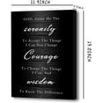 thumbnail image 2 of Serenity Prayer Sign Canvas Print Christian Wall Art ,God Grant Me The Serenity Canvas Wall Art ,Vintage Farmhouse Scripture Wall Art Design, Men,11.5x15 Inch(black), 2 of 6