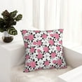 thumbnail image 6 of Pofeuu Rose Flowers Print Double-sided plush pillowcase Square Throw Pillow Covers Pillows Cover for Living Room Bedroom Sofa Couch Cushion Cover（No pillow core）-26"x26", 6 of 7