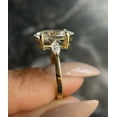 thumbnail image 4 of vylahjewellery 2 Ct Marquise Cut Diamond Three Stone Moissanite Engagement Ring Handmade Jewelry 14K Rose Gold Ring, 4 of 5