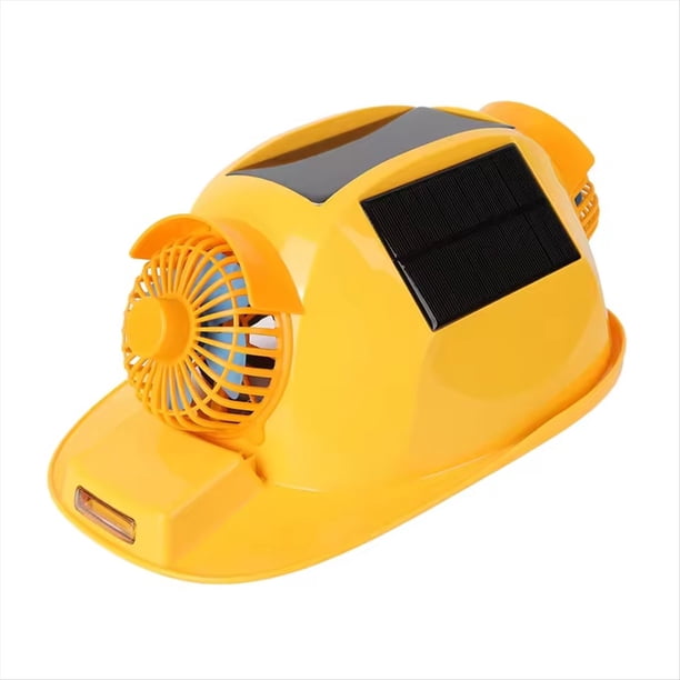 Casco de Seguridad con Doble Ventilador y Luz Solar para Construcción, Mejoras del Hogar, Casco de Seguridad.