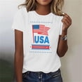 thumbnail image 3 of Bgstyu American Flag Tee Tops Women USA Graphic Tees 4th of July Shirts USA Flag Star and Stripes Patriotic T-Shirt Tops 250 Anniversary USA Shirt, 3 of 7