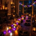 thumbnail image 3 of Halloween LED String Lights, Ghost Pumpkin and Bat Motif Decorative Lighting, Spooky Indoor Outdoor Festival Lights for Patio/Party Ambiance/Home Display, 118in 20 light: Constant + Flashing Mode, 3 of 9