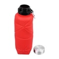thumbnail image 1 of Botella De Agua Plegable De 700ml, Botella De Agua Segura Para Niños De Boca Ancha De Silicona De Alimentaria Con Mosquetón Para Deportes De Viaje, 1 of 7