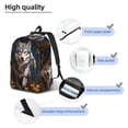 thumbnail image 5 of Easygd Oil Painting Tribal Wolf Canvas Backpack: Stylish, Lightweight, and Versatile with Large Capacity and Adjustable Straps –, 5 of 7