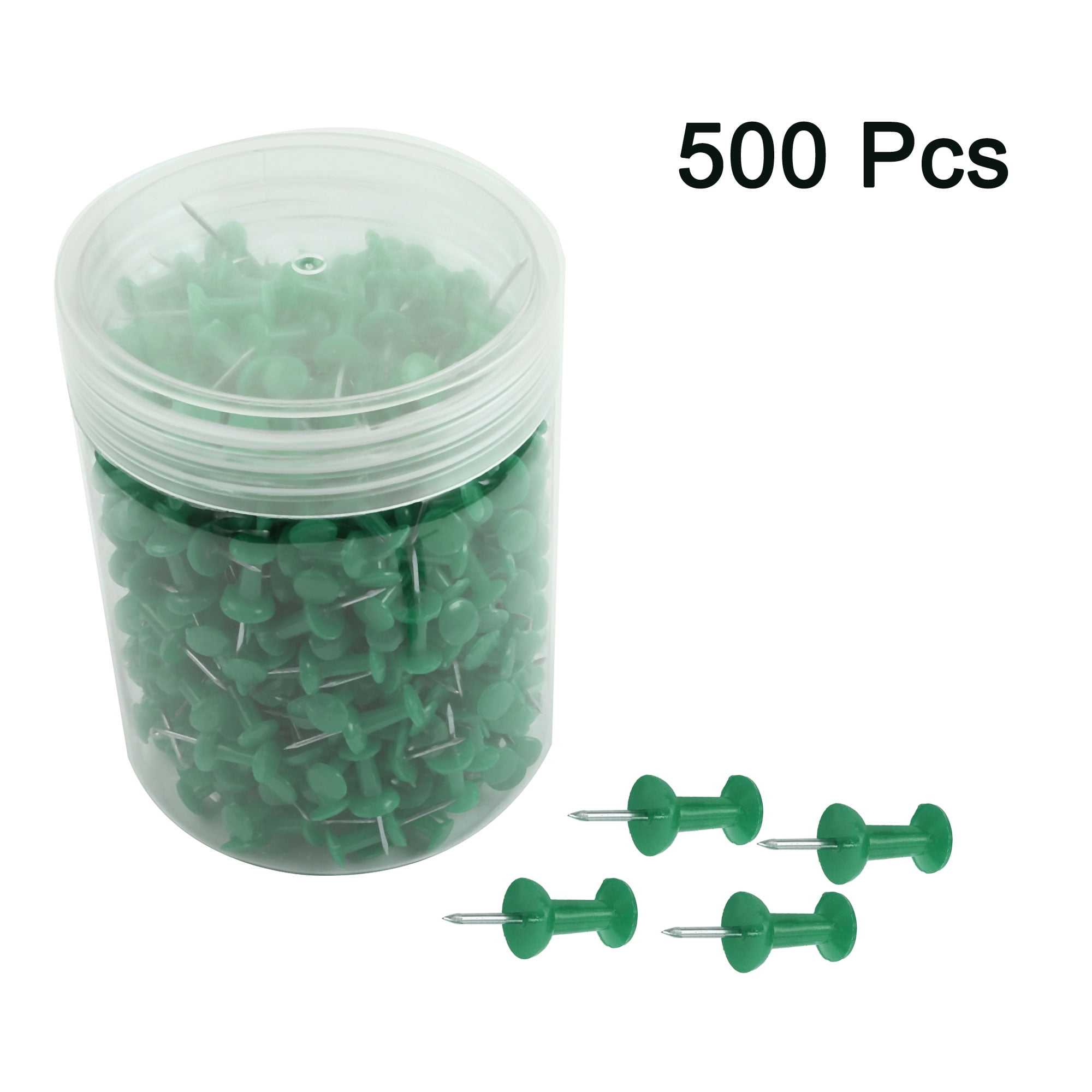 500 Pcs 3/8 Inch Push Pins  Thumb Tacks Office Cork Boards Map Note Picture Hanging Green