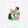 thumbnail image 4 of Inktastic Santa is Promoting Me to Big Sister Green Plaid Tree Girls Baby Dress, 4 of 5