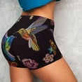 thumbnail image 5 of Yiaed Humming Bird Print Women's Athletic Shorts Running Shorts Sporty Short High Waisted Elastic Workout Shorts for Yoga Gym Running & Sports -Small, 5 of 8