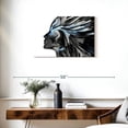 thumbnail image 3 of Elephant Stock Abstract Silver Profile Colors Wall Art - Abstract Canvas Canvas - 30" x 20", 3 of 8