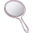 thumbnail image 1 of Hand Mirror Double Sided Handheld Mirror 1x/ 2x Magnifying Glass With Handle Transparent Hand Mirror Round Makeup Mirror(clear), 1 of 5