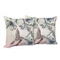 thumbnail image 6 of Ambesonne Nature Throw Pillow Cover 2 Pack, Vintage Birds Flowers, 20", Teal Brown, 6 of 6