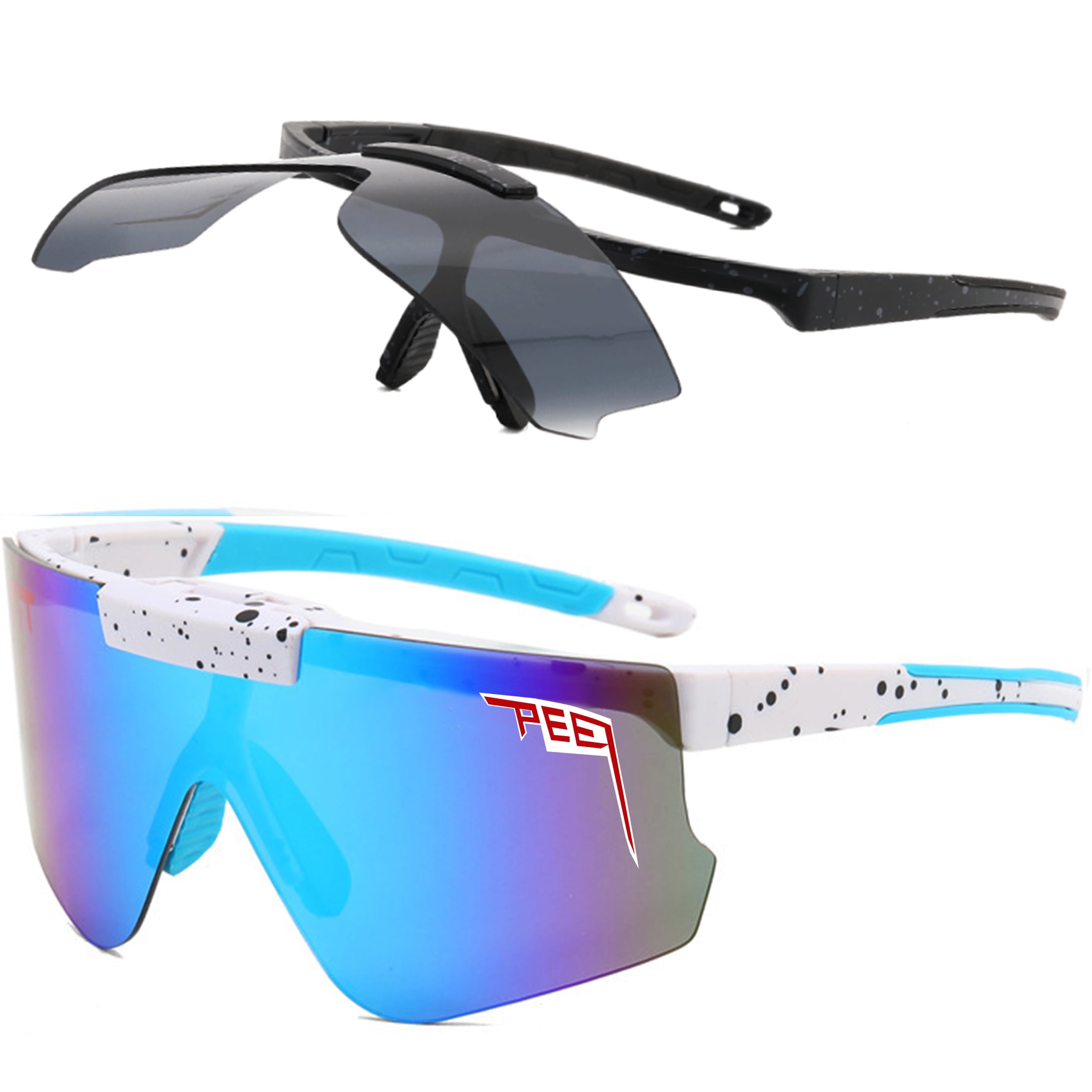 Sports Viper Style Sunglasses for Men Women,Polarized UV400, Cycling