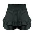 thumbnail image 7 of Charmgo Womens Shorts Casual Shorts for Women 2025 Summer High Waisted Ruffle Shorts Flowy Pleated Hem Casual Shorts Butterfly Shorts Women Summer Shorts for Women Grey2 XL, 7 of 7