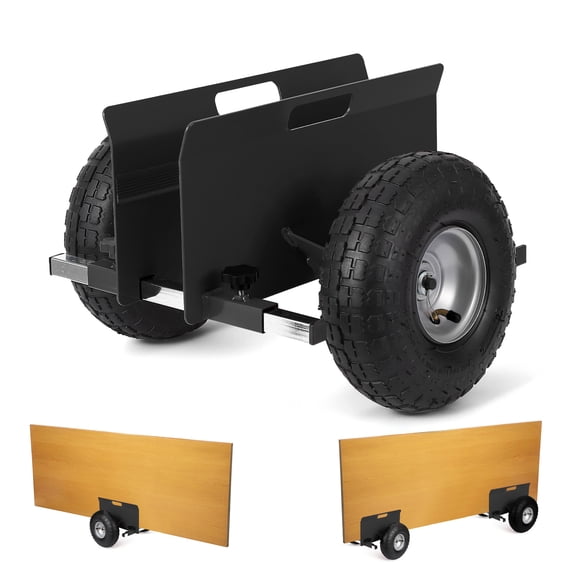 Panel Dolly 600LB Capacity, Adjustable Drywall Mover with 10" Inflatable Tires