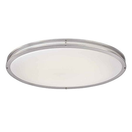 Envirolite Led Low Profile Ceiling Fixture Brushed Nickel 32 In Integrated Led Included