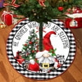 thumbnail image 1 of 48 Inch Christmas Tree Skirt with Snowflake Pattern Soft Xmas Holiday Reindeer Design for Gift Display & Festive Home Decor, 1 of 8
