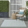 thumbnail image 3 of Nourison Courtyard Indoor/Outdoor Ivory/Aqua 4' x Square Area Rug (4 Square), 3 of 9
