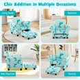 thumbnail image 3 of Resenkos Kids Single Sofa with Cute Patterns Ergonomic Backrest and Armrests-Blue, Kids Chairs for Kids, 3 of 7